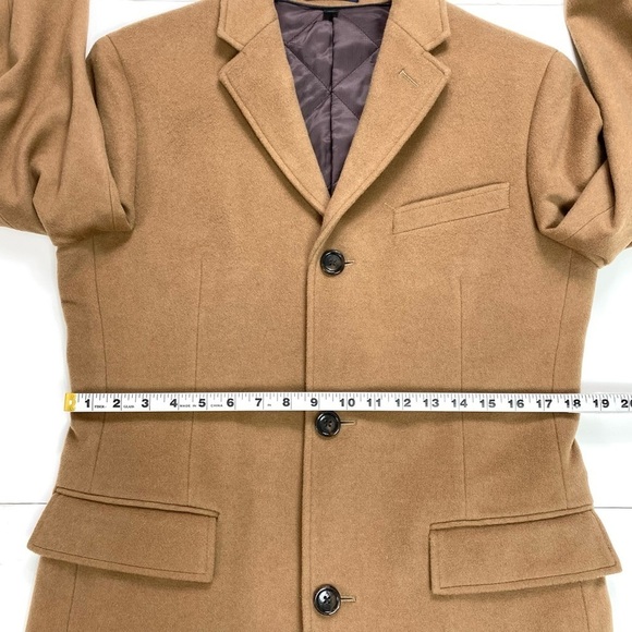 J.CREW Ludlow Wool and Cashmere Blend Quilted Lined Classic Coat Camel Tan 36S - Picture 12 of 15